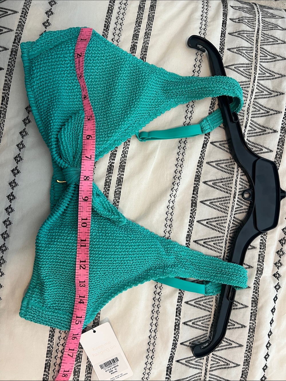 NWT Lively Textured Knot XL Bikini Top & High-Waist Bottoms Aqua size L - Picture 3 of 6